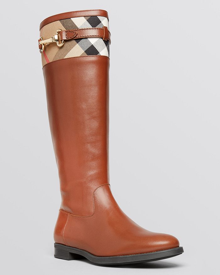 Equestrian Elegance: Burberry Dougal Check Riding Boots