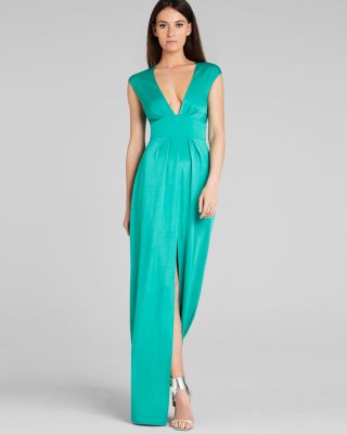 BCBGMAXAZRIA Gown - Kiera V Neck Cap Sleeve | Bloomingdale's Women