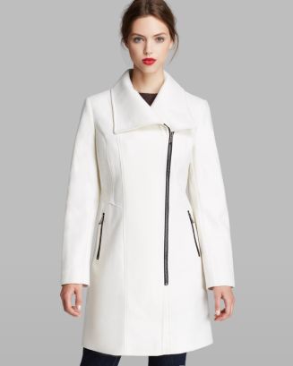 dkny asymmetrical walker coat