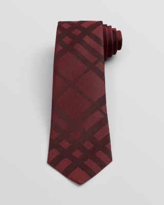 burberry red check tie