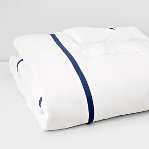 Shop Matouk Lowell Duvet, Full/queen In Navy Blue