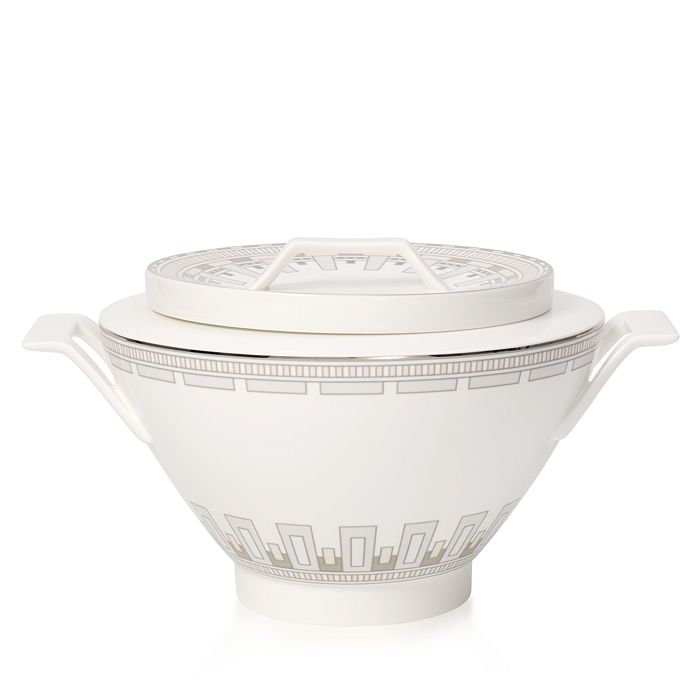 Villeroy & Boch La Classica Contura Teiera In Porcellana 1,1L Per 6 Persone: Design Geometrico Con Dettagli Platino, Lavastoviglie - 3
