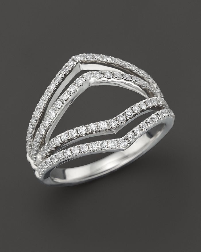 Bloomingdale's Diamond Geometric Ring In 14k White Gold, .75 Ct. T.w. - 100% Exclusive