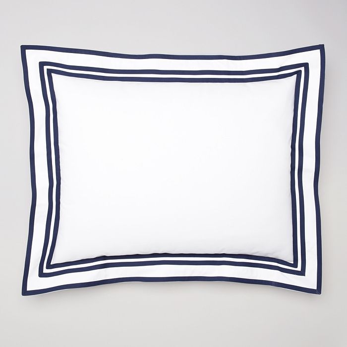Matouk Meridian Standard Sham In Navy Blue