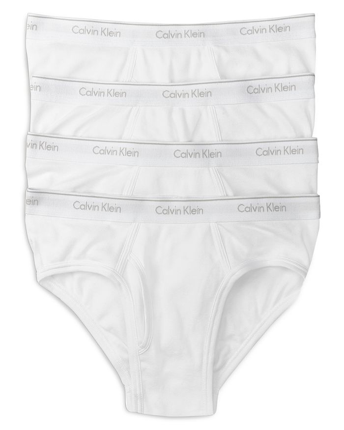 Calvin Klein Men'S Low-Rise Hip Briefs 4-Pack U4183 in White for