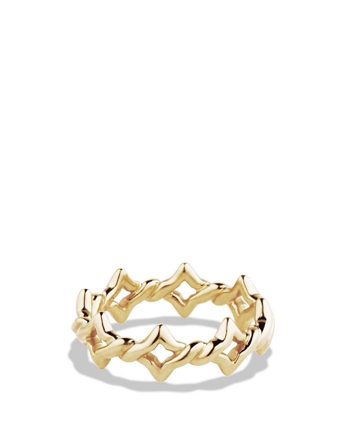 David Yurman Venetian Quatrefoil Stacking Ring in Gold | Bloomingdale's