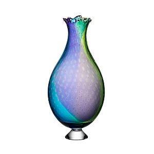 Shop Kosta Boda Poppy Large Vase In Purple/green/blue
