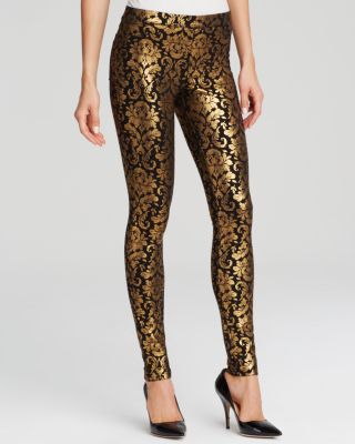 HUE Ponte Baroque Foil Print Leggings Bloomingdale s