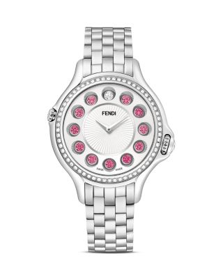 Fendi Crazy Carats Stainless Steel Rotating Gemstones Watch with