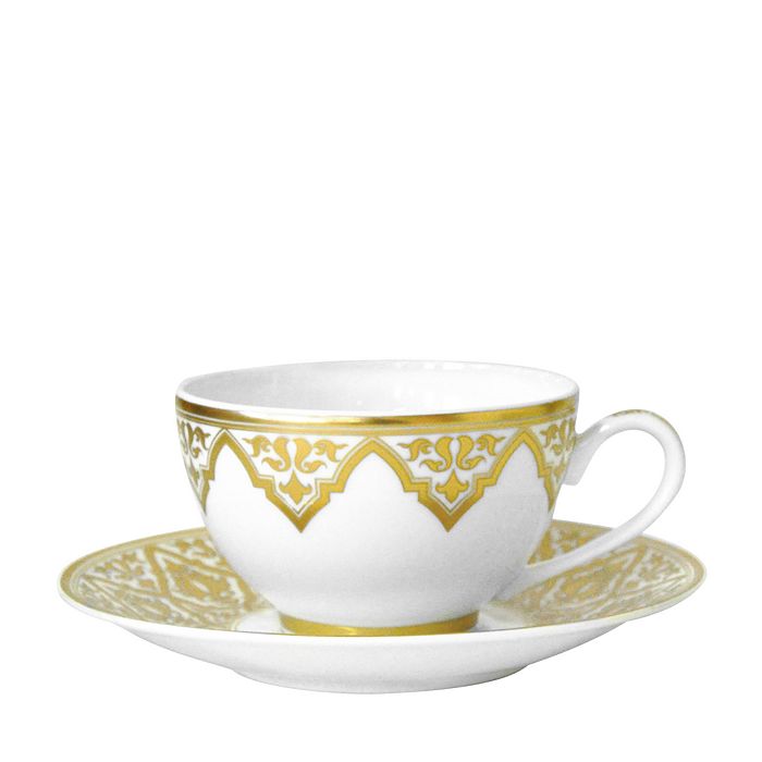 Shop Bernardaud Venise Teacup In White/gold