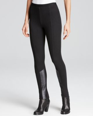 Leather Panel Leggings