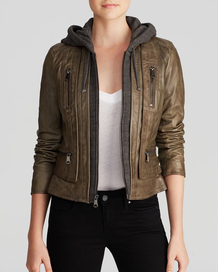 Marc New York Jacket Mila Hooded Leather Bloomingdale s