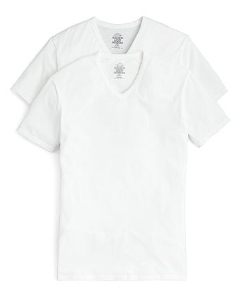 Calvin Klein Cotton Stretch V-Neck Tee, Pack of 2 | Bloomingdale's