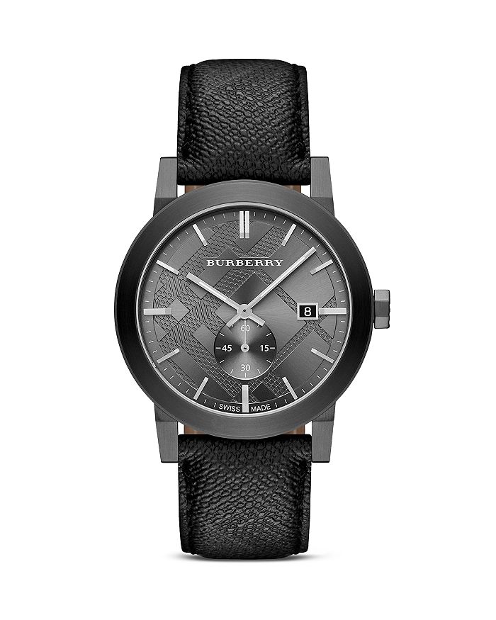 Burberry Gunmetal Check Stamped Watch 42mm Bloomingdale s