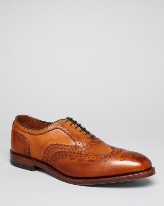 Allen Edmond Ashland Men’s 8D Brown Leather Wingtip Derby Oxford | Made in USA ALLEN EDMONDS Shoes Mens 10.5 D Ashland Walnut Brown Wingtip  main image 4