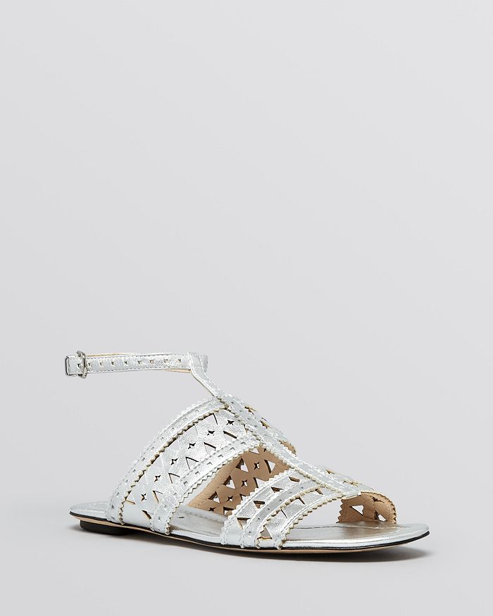 White Flat Sandals For Women - Bloomingdale's