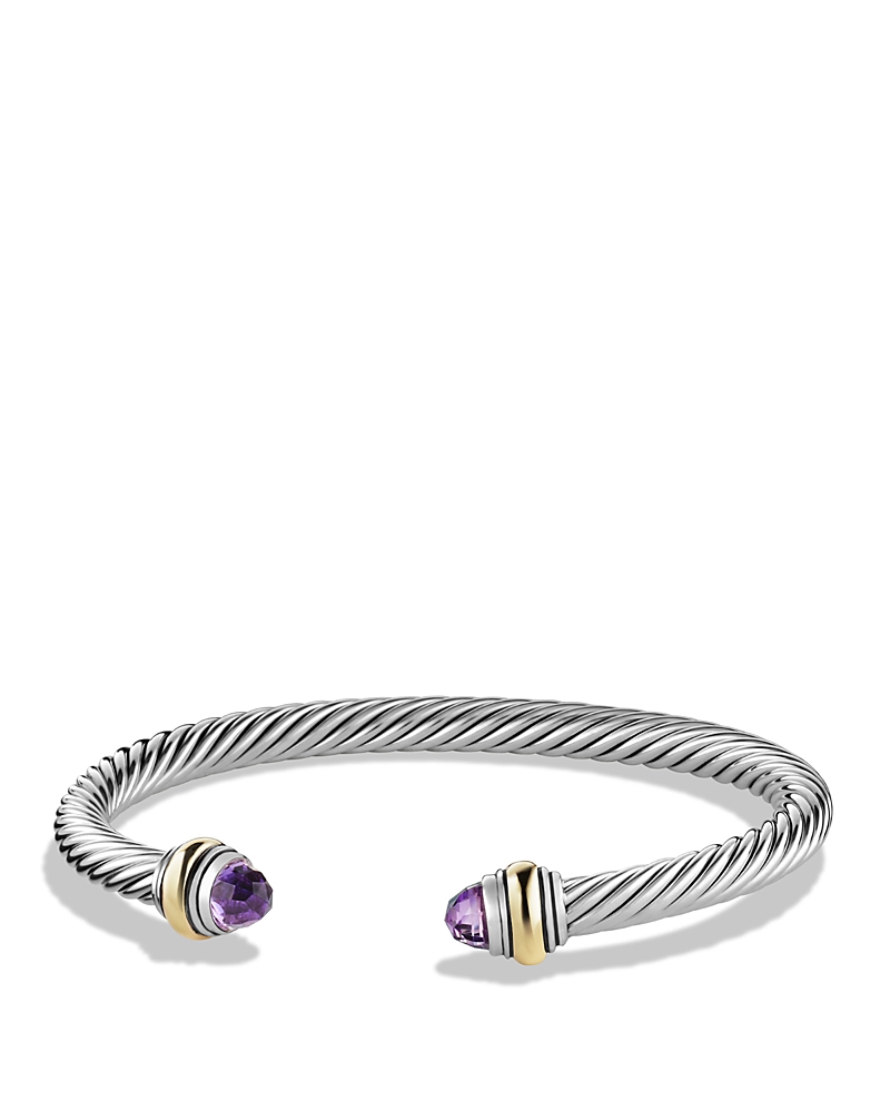 David Yurman Cable Classics Bracelet with Amethyst and Gold