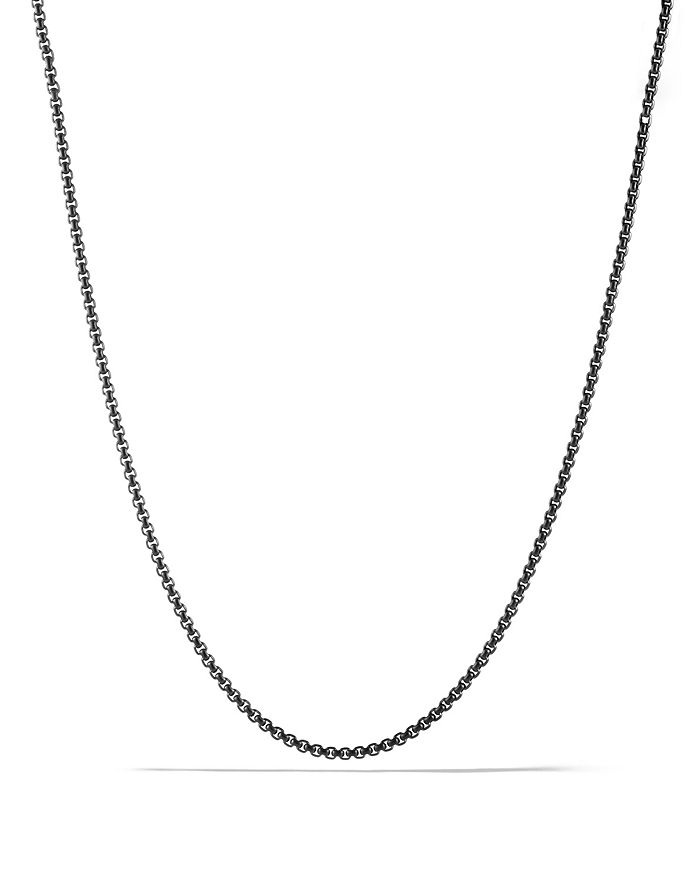 David Yurman Small Box Chain Necklace 2.7mm, 26 In Grey
