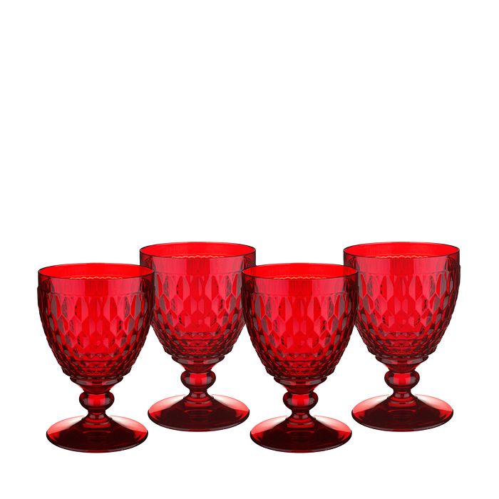 Shop Villeroy & Boch Boston Claret Glass, Set Of 4 In Red