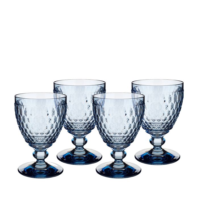 Shop Villeroy & Boch Boston Goblet, Set Of 4 In Blue