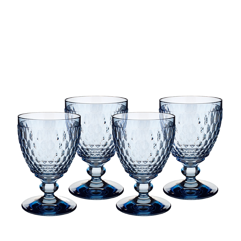 Villeroy & Boch Boston Goblet, Set Of 4 In Blue