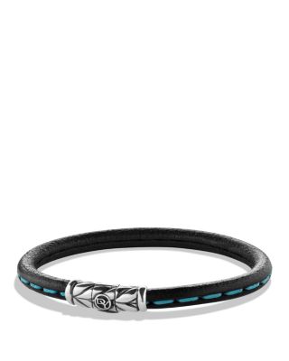 David Yurman - Leather Bracelet in Blue