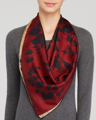 burberry animal print silk scarf