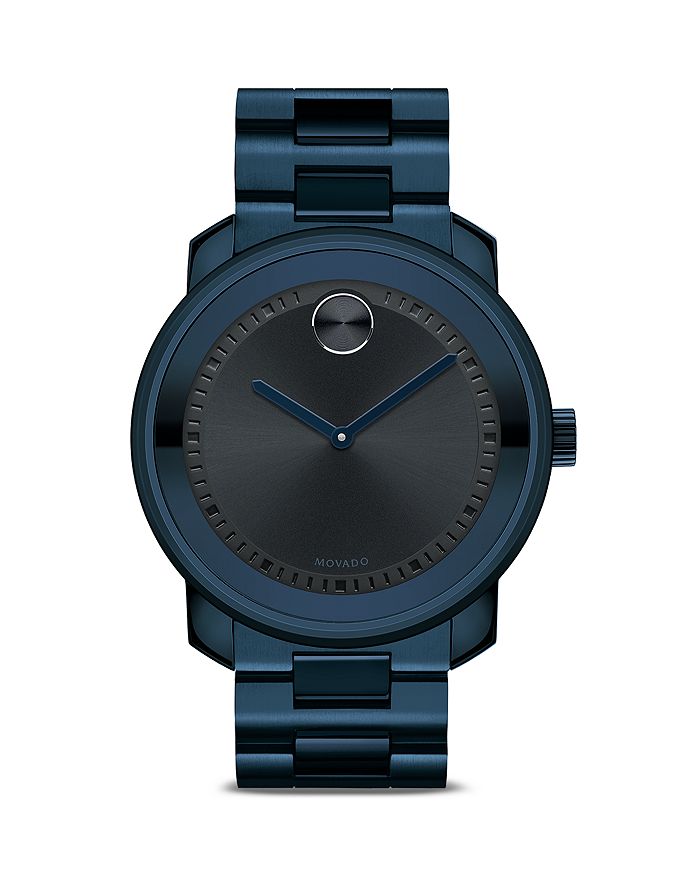 MOVADO BOLD LARGE WATCH WITH NAVY DIAL, 42.5MM,3600296