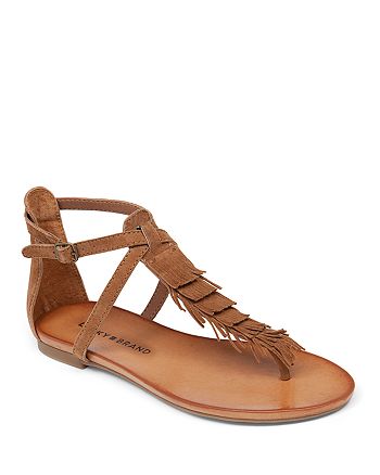Lucky Brand Flat Sandals - Wekka Fringe | Bloomingdale's