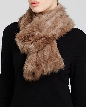 Maximilian Furs Maximilian Knitted Sable Scarf | Bloomingdale's