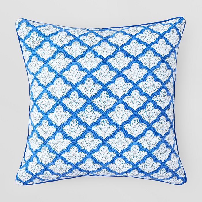 Roller Rabbit Jemina Cotton Decorative Pillow, 18 X 18 In Blue | ModeSens