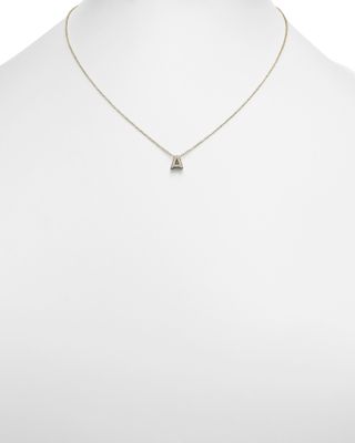 Roberto Coin 18K Yellow Gold and Diamond Initial Love Letter Pendant Necklace, 16"