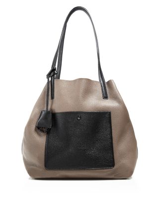 michael michael kors brown leather colgate grab bag