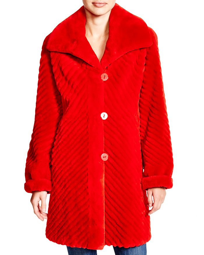 Maximilian Sheared Beaver Reversible Coat - 100% Exclusive In Red