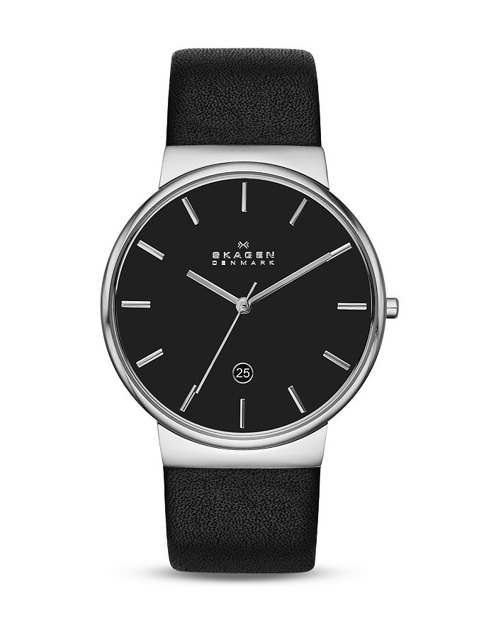 Ancher leather clearance watch