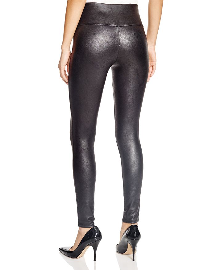 Shop Spanx Faux-leather Leggings In Black
