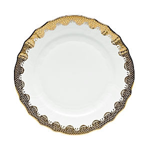 Herend Fishscale Dinner Plate In Gold