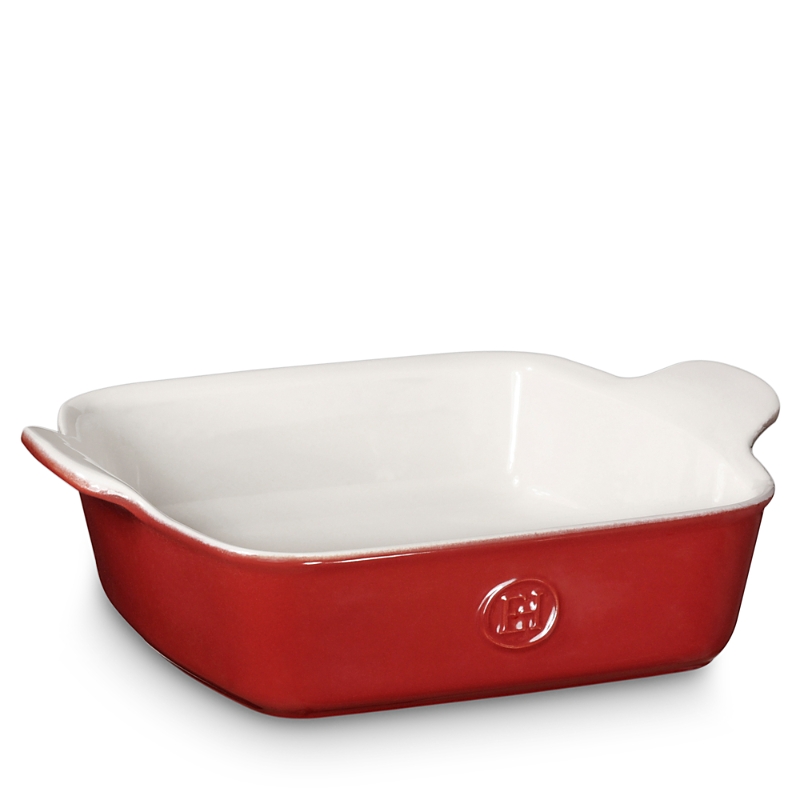 Emile Henry Ceramic Square Baking Dish In Rouge