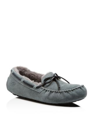 sunset suede moccasin slippers