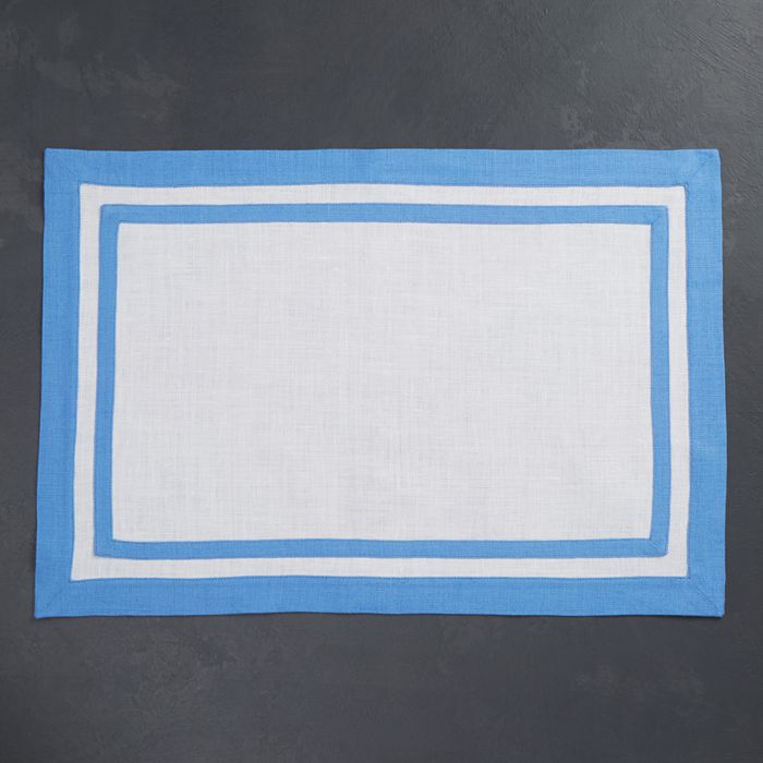 Matouk Rectangle Placemats, Set Of 4 In Sky Blue