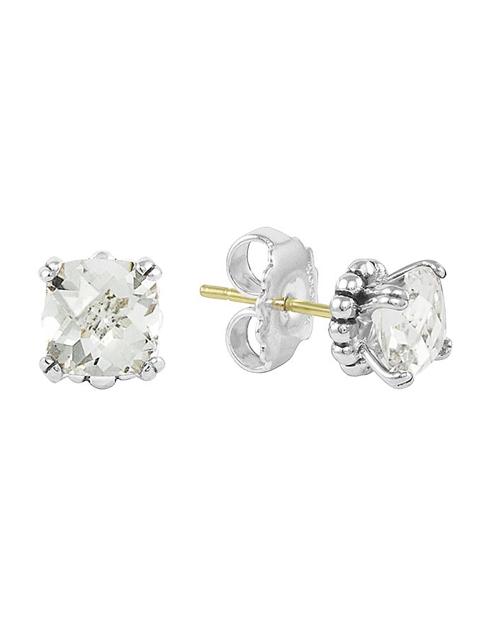 Shop Lagos Sterling Silver Caviar Color Prism White Topaz Stud Earrings