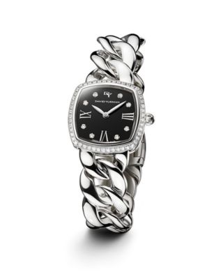 albion 23mm stainless steel quartz watch with diamonds