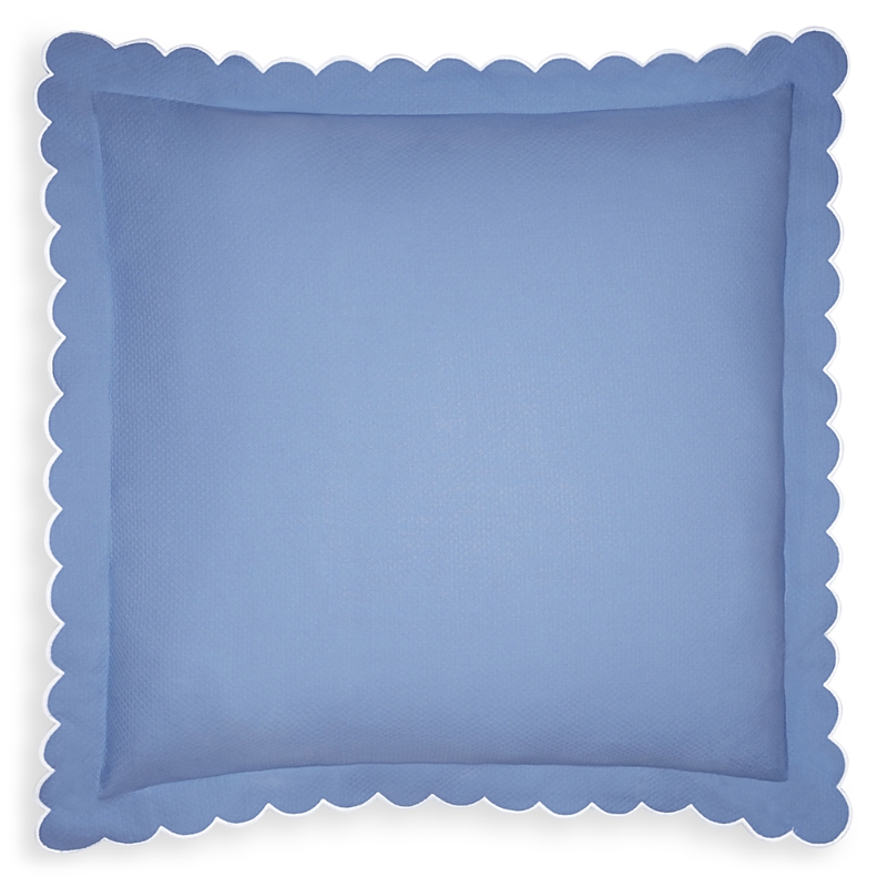 Matouk Diamond Pique Euro Pillow Sham In Azure