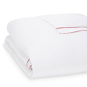 Shop Matouk Ansonia Percale Duvet Cover, King In Red