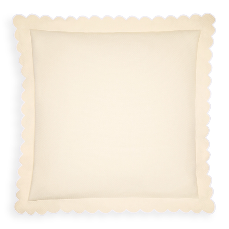 Matouk Diamond Pique Euro Pillow Sham In Ivory