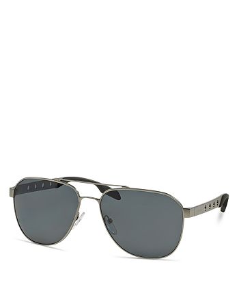 Prada Men's Polarized Punched Aviator Sunglasses, 60mm | Bloomingdale's