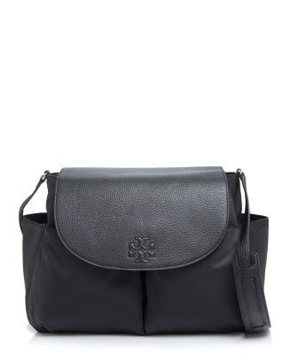 Tory Burch Thea Nylon Travel Leather Baby Messenger Crossbody Diaper Bag  Navy