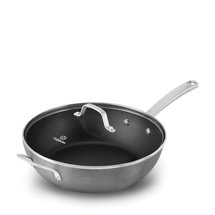 Calphalon Classic 12-In. Hard-Anodized Nonstick Jumbo Fryer Pan with Lid