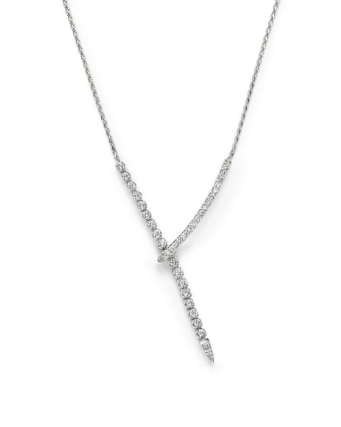 Bloomingdale's Diamond Y Necklace In 14k White Gold, 1.45 Ct. T.w. - 100% Exclusive