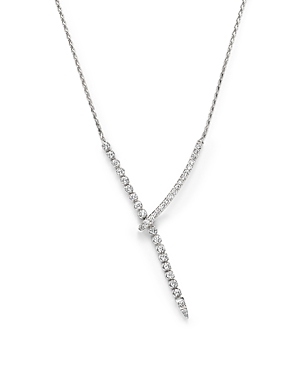 Diamond Y Necklace in 14K White Gold, 1.45 ct. t.w. - 100% Exclusive